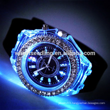 Trendy fashion silicone band led watch